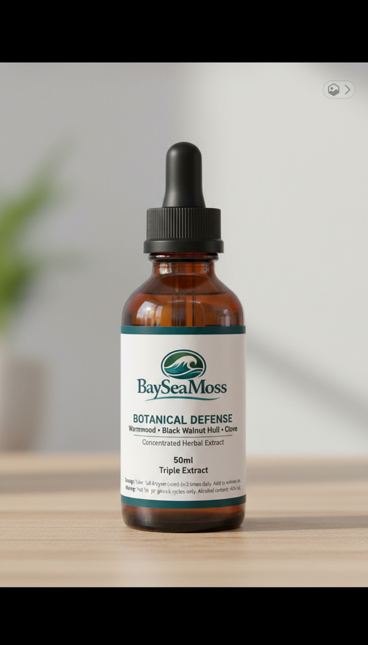 BaySeaMoss Botanical Defense - Triple Extract Herbal Tincture | Wormwood, Black Walnut Hull & Clove - 50ml